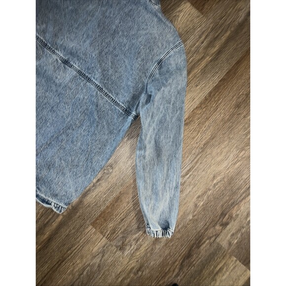 Vintage Guess Denim Quarter zip Pullover Sz Large Light Wash 80s/90s - Picture 7 of 14